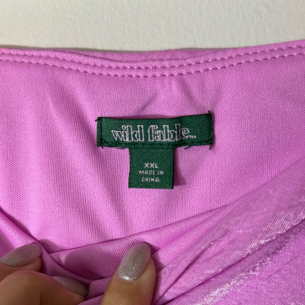 Vibrant Pink/Purple Midi Skirt - Picture 2 of 4